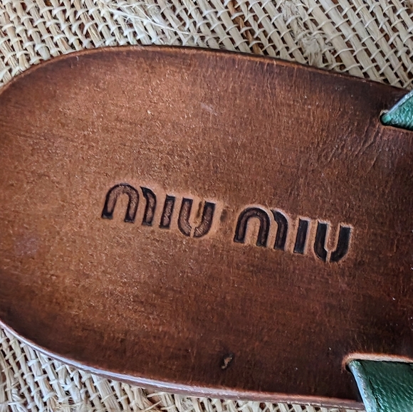 Miu Miu Patchwork Patent Leather Sandal - Picture 4 of 5